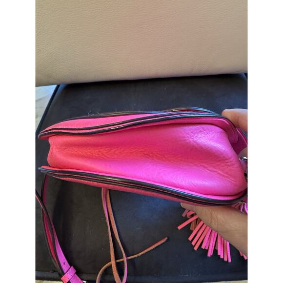Rebecca Minkoff Mini Suki crossbody bag in a vibrant pink leather - Picture 11 of 11